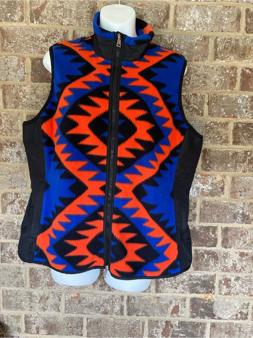 Lauren Ralph Lauren Aztec print fleece vest Size Large